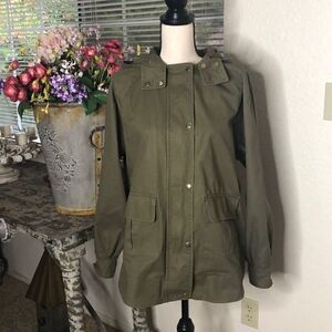 NOT FOR SALE Love Tree Olive Green Hooded Cotton Jacket